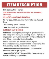 Original Rainbow Tie-Dye Painting By Alannah Dyer- Acrylic 11×14 in. Colorful