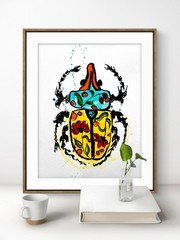 TITA PAINTZ Horse Abstract Expressionist Portrait Hand Painted Wall Art