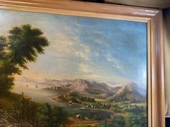 William John Hill (1819 – 1879) „Hudson River Landscape“ Oil Painting – Framed