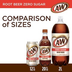 Zero Sugar Root Beer Soda 12 fl oz Cans Pack of 12 Variety Caffeine Free