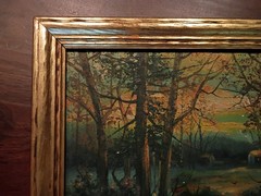 Vintage 1936 Original Oil Painting PA Artist Victor Schearer Landscape Framed