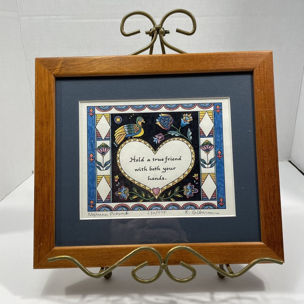 Nigerian Proverb 282/975 Artist Kathi Giberman Nova Scotia 9.5” x 8” True Friend