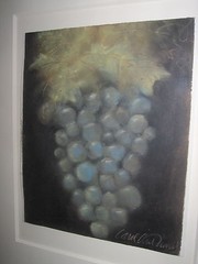 Carol Anthony Original Oil Crayon „Cambrian Grapes“