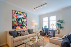 Abstract Women Collage Painting on Canvas Colorful Wall Art Portrait Home Decor