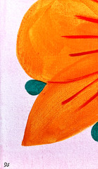 Magical Calico Cat Flower Creature Painting, Fantasy Animal Art on Canvas 8×10