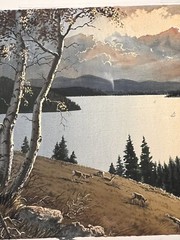 QUINTEN GREGORY Original Watercolor Painting Of Coeur D’alene Idaho -38×30”