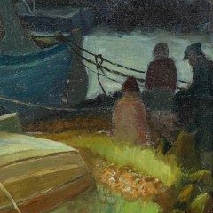 Attrib. Reginald William Gammon (1894-1997) – Oil, The Harbour at Dusk