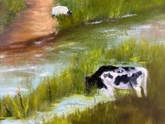 Farming on the hills in the countryside, Stretched canvas, 20″x24″