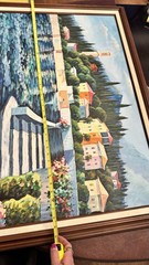 Vintage Original Oil Painting Seaside Italian Riviera Villa Signed James Cole