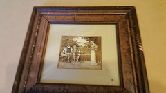 19th Century Framed Sepia Miniature Picture Agnes Dangerfield circa 1894