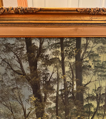 Deep In The Forest Ornate Wood Framed Oil Painting By De Ong 43″ x 31″