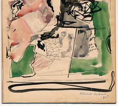 ALBERT URBAN Original 1945 Watercolor Painting „Abstract Composition“ Eames Era