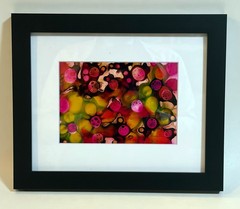 Tonito Original painting.Organic surrealism.Flowers.Framed & Shrink Wrapped.a22
