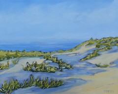 Original Oil Painting Lake Michigan Sand Dunes Coastal Landscape | 24×30″