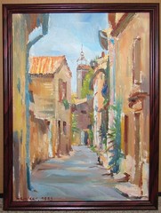 Tony Reniers Impressionist Ptg of Provence Village France Listed Belgian Artist
