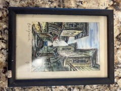 (Bulgaria 1986) Original Watercolor prints ea. 7 1/4 x 5 1/4 frame size