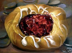 Cherry Danish – Large Canvas 40 x30 in. Original Oil on canvas HALL GROAT II