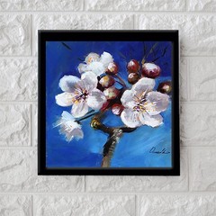 SPRING WHITE FLOWERS Daffodils Still Life Art Oil painting 8X8