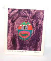 VTG 1993 Ode To The Austrian Jane Murray Lewis Painting On Silk Art Signed 5×6.2