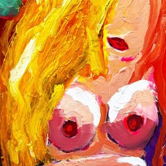 Unique Original POP ART colorful LADY #6 of 6 PORTRAIT PAINTING SWARTZMILLER DNA