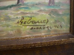 Gebauer Street Scene Church Nuns Thunder Trees Village Houses Antique Signed