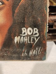 Vintage Haitian Bob Marley Folk Art Painting 8×10 Canvas on Wood 1970-80’s