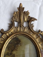 Lot of 3 Oil on Copper Miniature Oval Paintings Muriel Halstead 2 Gold Frames