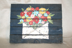 Little e Studios Painting on Pallet Background Wall Decor Emily Little