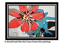 Floral – #2 24×36 Hand painted on Giclee Canvas