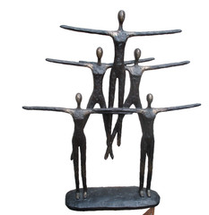 Artists man pyramid sculpture abstract ORIGINAL art art unique for bronze