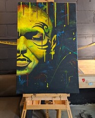 Mike Tyson Abstract Hand Painted Original Painting – Size 20×30″ Free Shipping