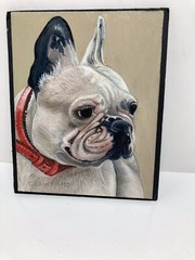 French Bull Dog Oil Painting, By Janine Crawford