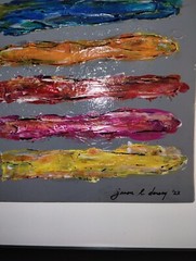 Framed 13 Inch Original Signed Modern Abstract Acrylic Oil Painting New w/ COA