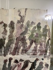 Purvis Young “Urban Miami Crowd” Original Medium-Large Work