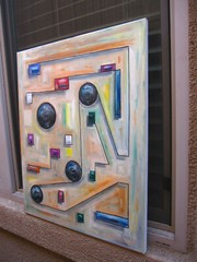 OVER AND OVER abstract modern NEW 16×20 original oil Painting Signed Crowell