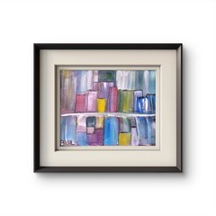 Urban Landscape Modern Expressionist Original Abstract Canvas 12×16