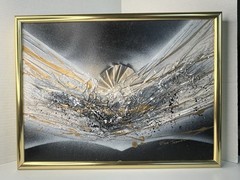 Vintage Original Eve Turner Mixed Medium Abstract Oil Painting on Canvas 12×16”