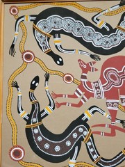 Australian Aboriginal Dot Painting 19.5″ x 23.5” By Michael Pinnole