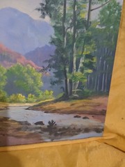 WINDBERG TECHNIQUE!! SIGNED D MILLER LANDSCAPE OIL ON WINDBERG ART PNL MUST SEE!