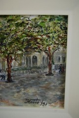VTG SIGNED OIL FRAMED VIEW OF EL PRADO BLVD OLD HAVANA, CUBA ARTIST: HECTO VIDAL