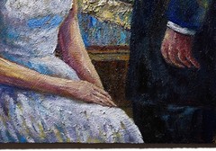 ORIGINAL OIL█PAINTING VINTAGE REALISM█ART SIGNED MAN LOVE DRESS POP FORMAL 30×24