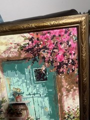 Watercolor Paint By Number Garden Door 🚪 Framed 18 1/2 X 22 1/2