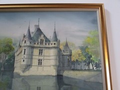 SCHLAEBITZ REALISTIC PAINTING REALISM MANSION ESTATE HOME LANDSCAPE CASTLE LARGE