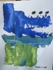 ORIGINAL PAINTING Paper color study 14×11 # 0004 98 lb. acrylic by Steven Graff