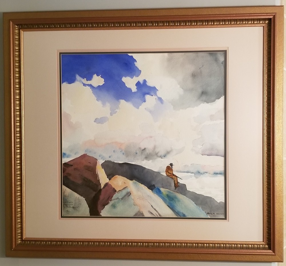Roy M. Mason original watercolor – Texas Pioneer