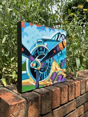 Airplane painting Acrylic On Canvas Original Painting colorful plane art