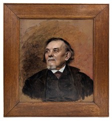 Alter Man Bart Portrait Old Man Oil Painting Gabriel von Hackl 1900 Signed