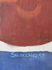 Solorzano 50’s Mid Century Modernism Cubism Portrait Figure Still Life Painting