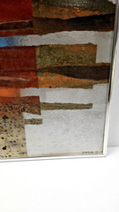 RARE! Original 1975 by Marga Ludwig Mixed Media Art 24″ x 24″ Painting on Board