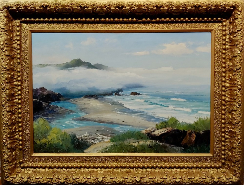 Bennett Bradbury -Along the Big Sur Coast -California Impressionist Oil painting